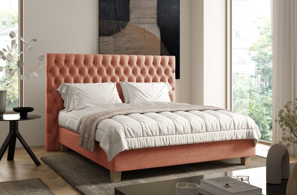 Luxusná boxspringová posteľ Grand, Peach Blossom, 180x200 cm