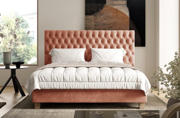 Luxusná boxspringová posteľ Grand, Peach Blossom, 180x200 cm