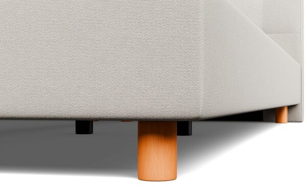 Čalúnená posteľ Garland Boxspring Elite, Wooden Oak, Prato Cream, 180x200 cm