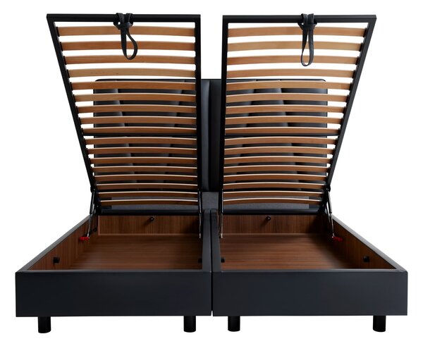 Čalúnená posteľ Ventura Boxspring Lift, Wooden Oak, Sin Cassa Grey 615, 180x200 cm