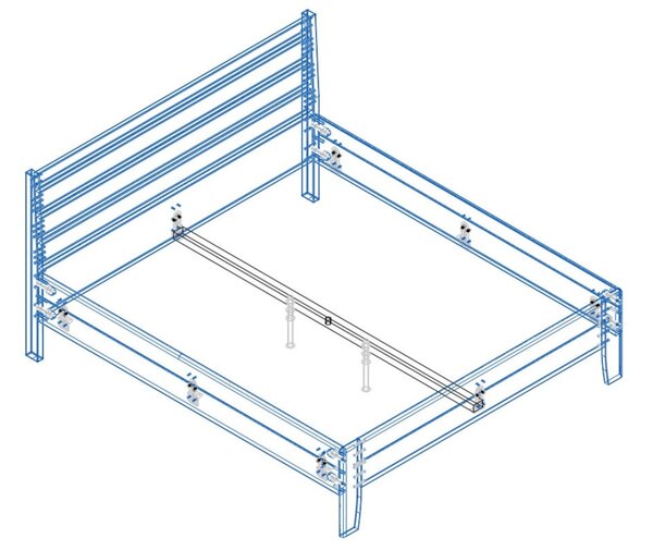 Celomasívna posteľ z buku Lugo, 180x200 cm, prevedenie BK5 prírodná