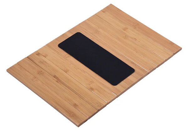 Kondela OSEN 0000291121 - odkladacia podložka na sedačku 48x32x1cm prírodný banbus/čierna plsť