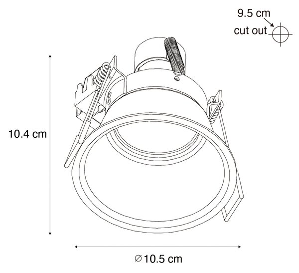 Inteligentné zapustené bodové svietidlo biele IP44 vr. Wifi GU10 70mm - Dept