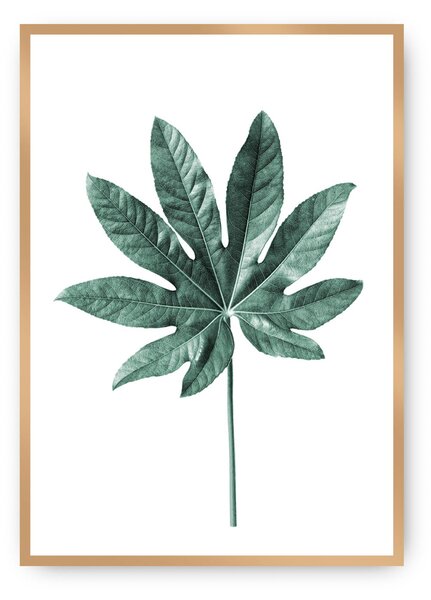 Plagát Leaf Emerald Green