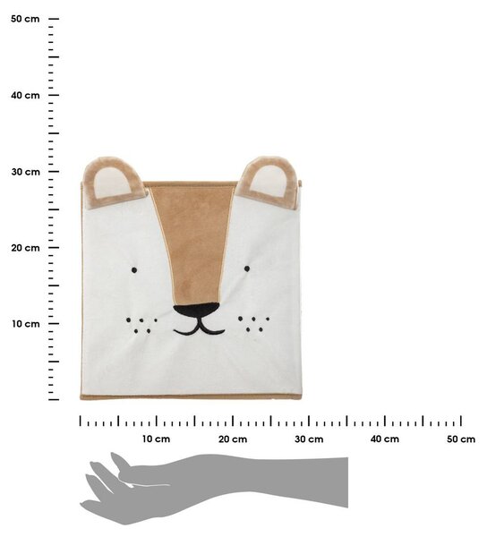 Úložný box Lion, 29x29x29 cm, hnedá