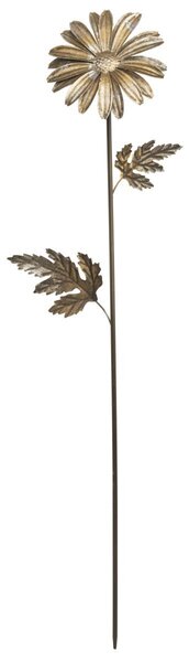 Zapichovacia záhradná dekorácia Flowers, sada 3ks, 74 cm, kov, zlatá