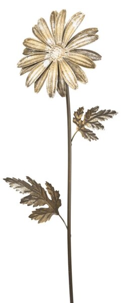 Zapichovacia záhradná dekorácia Flowers, sada 3ks, 74 cm, kov, zlatá