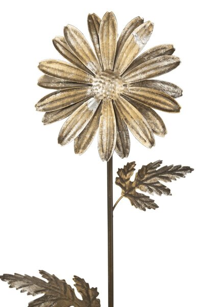 Zapichovacia záhradná dekorácia Flowers, sada 3ks, 74 cm, kov, zlatá
