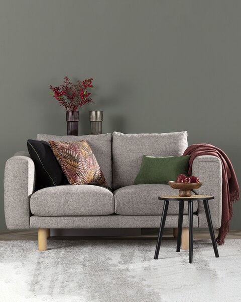 Sada 3 dekoračných vankúšov Fern Flower maroon I