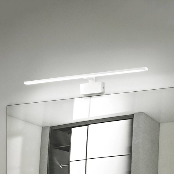 Nástenné svetlo IDEAL LUX LED Alma, biela, kovová, šírka 51 cm, Biela / opálová, Obývacia izba / jedáleň, kov, Moderný, Osvetlenie obrazu