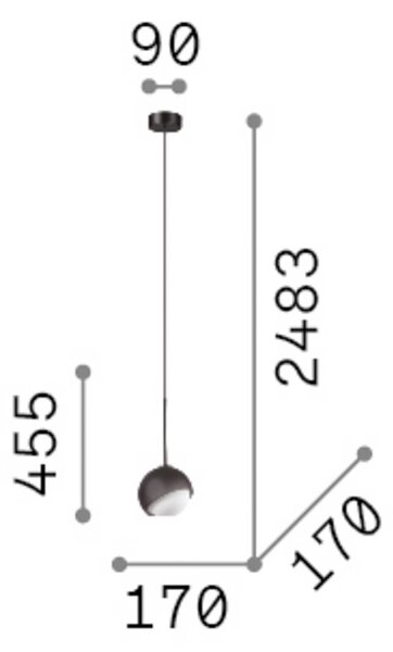 Závesné svietidlo IDEAL LUX Bloom, Ø 17 cm, mosadz, kov/sklo, Mosadz / zlato, Obývacia izba / jedáleň, kov, Moderný, Závesné svietidlo
