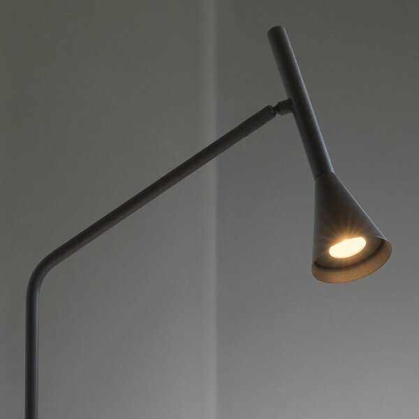 Stolová LED lampa IDEAL LUX Diesis, čierna, výška 65 cm, stmievač, Čierna, Obývacia izba / jedáleň, kov, Moderný, Stojacie svietidlo