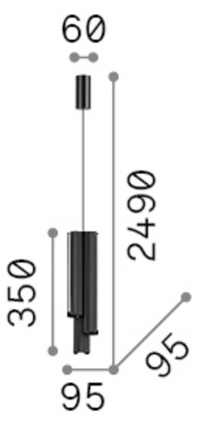 LED závesné svietidlo IDEAL LUX Dorica, mosadz, Ø 9 cm, kovová, 3-pl., Mosadz / zlato, Obývacia izba / jedáleň, Hliník, Moderný, Závesné svietidlo