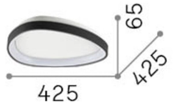 Stropné LED svetlo IDEAL LUX Gemini, biele, 42 cm, 2700 K, zapnutie/vypnutie, Biela / opálová, Obývacia izba / jedáleň, kov, Moderný, Závesné svietidlo