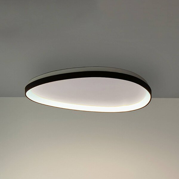 Stropné LED svetlo IDEAL LUX Gemini, čierne, 61 cm, 2700 K, zapnutie/vypnutie, Čierna, Obývacia izba / jedáleň, kov, Moderný, Závesné svietidlo