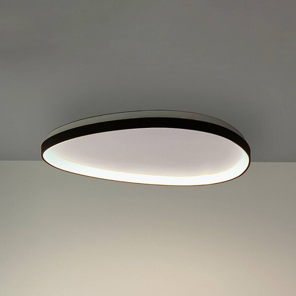Stropné LED svetlo IDEAL LUX Gemini 61, čierne, 3000 K, DALI/PUSH, Čierna, Obývacia izba / jedáleň, kov, Moderný, Závesné svietidlo