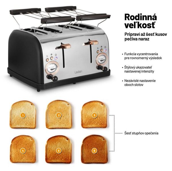 Lauben 4 Slice Toaster 1500BC - Hriankovač