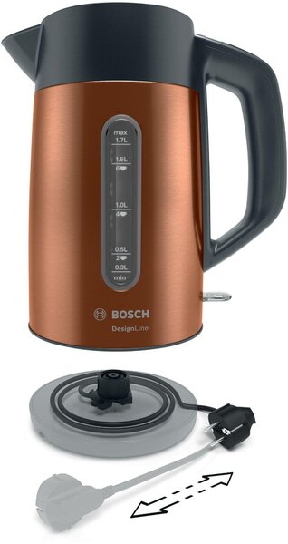 Bosch TWK 4P439 - Rýchlovarná kanvica nerez medená