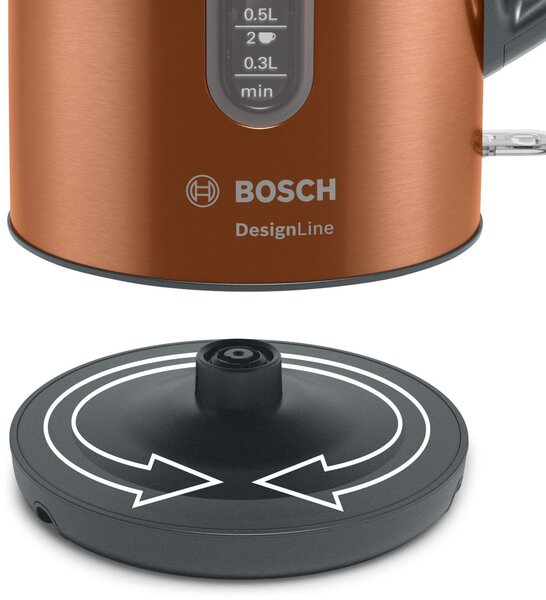 Bosch TWK 4P439 - Rýchlovarná kanvica nerez medená