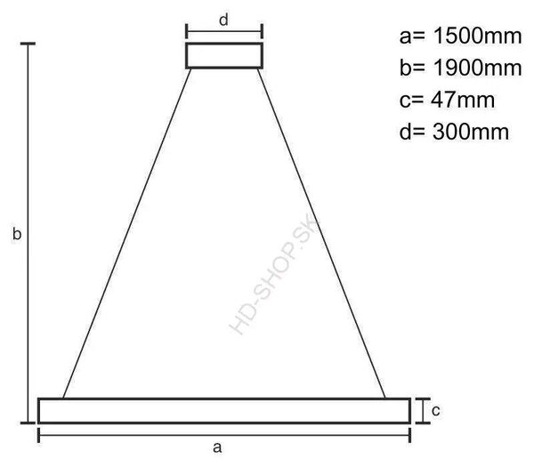 LED závesné svietidlo 26W 4000K masívne drevo (WRL0722)