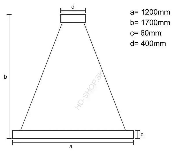LED závesné svietidlo 22W 4000K masívne drevo (WRL0821)