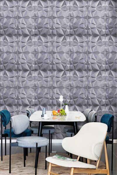 Samolepiace penové 3D panely RS011-3, cena za kus, rozmer 70 x 69 cm, diamant sivý, IMPOL TRADE