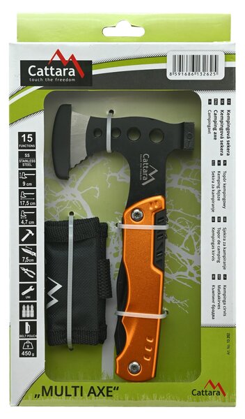 CATTARA Nôž MULTI AXE 15 v 1, 17,5 cm