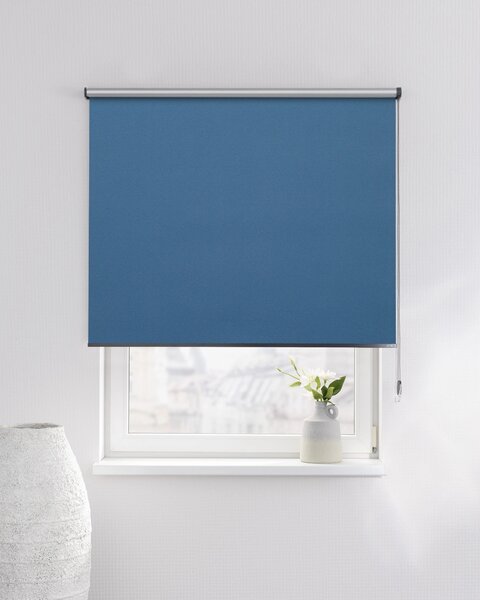 Rolovacia roleta Classic farba produktu tmavomodrá látka reflexná, zatemňovacia
