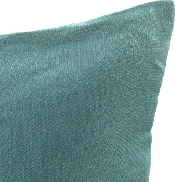 Ľanová obliečka na vankúš 50×60 cm farba produktu zelená látka polopriehľadný, zapletaná