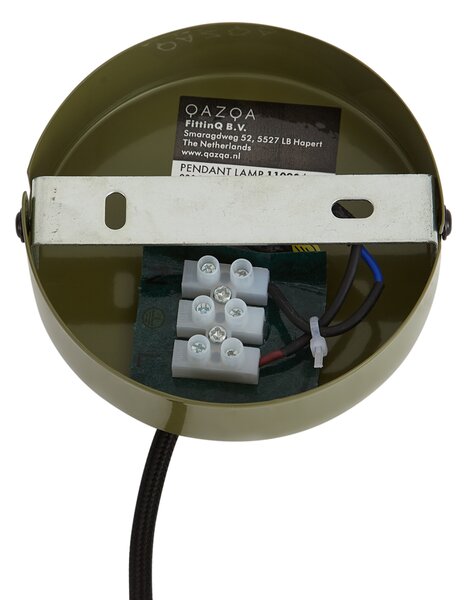 Retro závesná lampa zelená s kovovým tienidlom 2-svetelná - Macaron