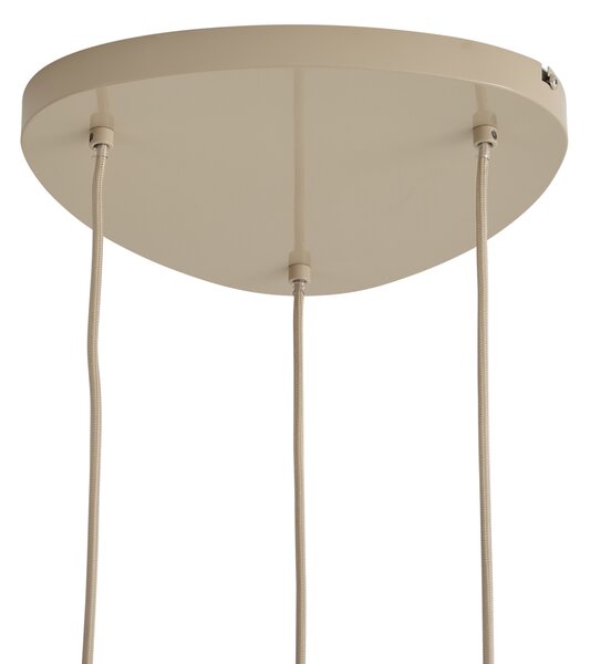 Retro závesná lampa Taupe s kovovým tienidlom 6-svetelná - Macaron