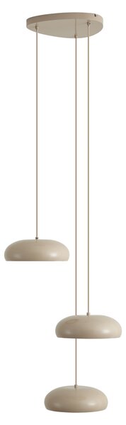 Retro závesná lampa Taupe s kovovým tienidlom 6-svetelná - Macaron