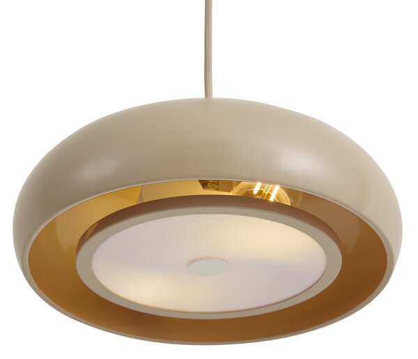 Retro závesná lampa Taupe s kovovým tienidlom 2-svetelná - Macaron