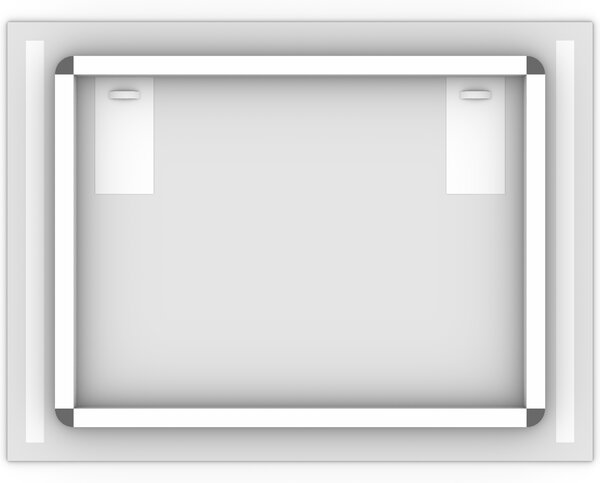 LED zrkadlo Longitudine - Horizontálne Veľkosť Zrkadla (šírka x výška): 70x50 cm, Ovládanie: diaľkový ovládač - biely (+40€), Farba osvetlenia: Teplá biela (+0€)
