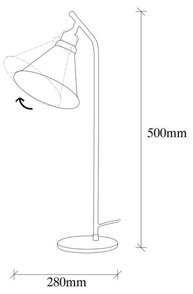 Opviq Stolná lampa Sivani IV zlatá