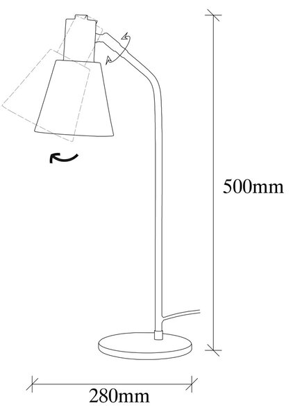 Opviq Stolná lampa Sivani III zlatá
