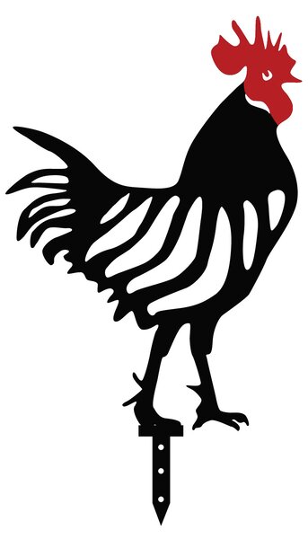 ASIR Dekoratívne záhradné doplnky CHICKEN FAMILY4 čierne