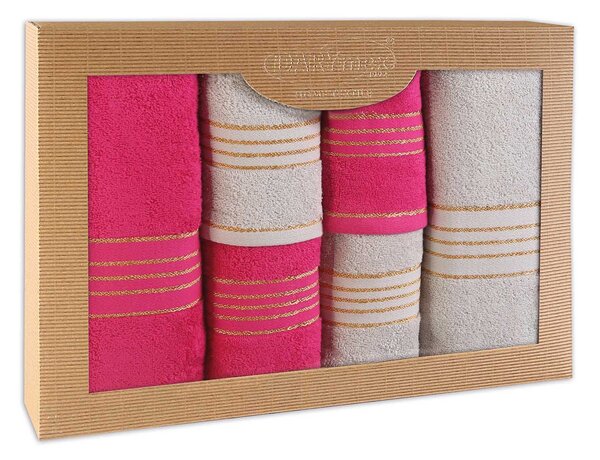 BAVLNENÉ UTERÁKY TIWANO SADA 2 KS 30X50 CM, 2 KS 50X90 CM, 2 KS 70X140 CM VIACFAREBNÁ