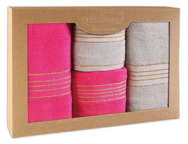 BAVLNENÉ UTERÁKY TIWANO SADA 2 KS 50X90 CM, 2 KS 70X140 CM VIACFAREBNÁ