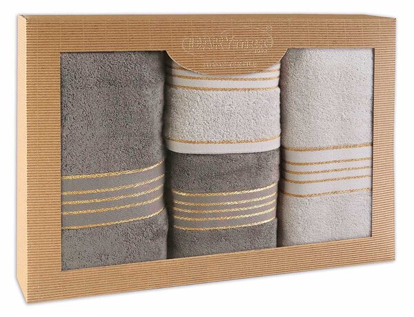 BAVLNENÉ UTERÁKY TIWANO SADA 2 KS 50X90 CM, 2 KS 70X140 CM VIACFAREBNÁ