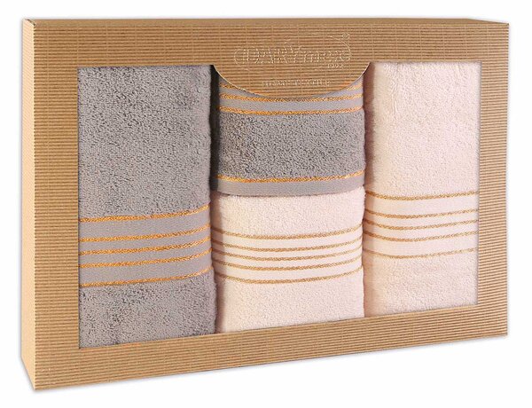 BAVLNENÉ UTERÁKY TIWANO SADA 2 KS 50X90 CM, 2 KS 70X140 CM VIACFAREBNÁ