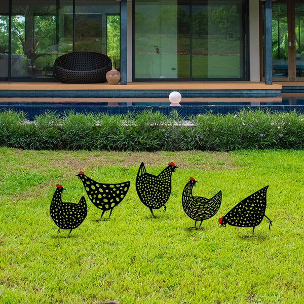 Dekoratívna sada kovových doplnkov do záhrady Chick (čierna). Vlastná spoľahlivá doprava až k Vám domov. 1083190