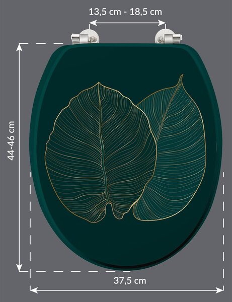 Záchodová doska 37,5 x 47 Jade – douceur d'intérieur