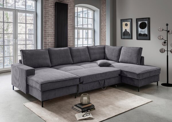SEDACIA SÚPRAVA, textil, sivá MID.YOU - Sedačky, Online Only