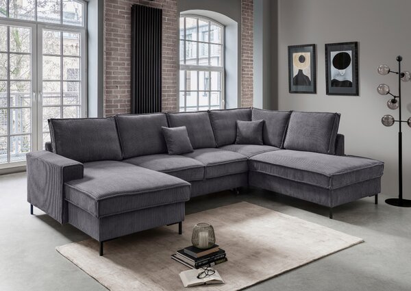 SEDACIA SÚPRAVA, textil, sivá MID.YOU - Sedačky, Online Only