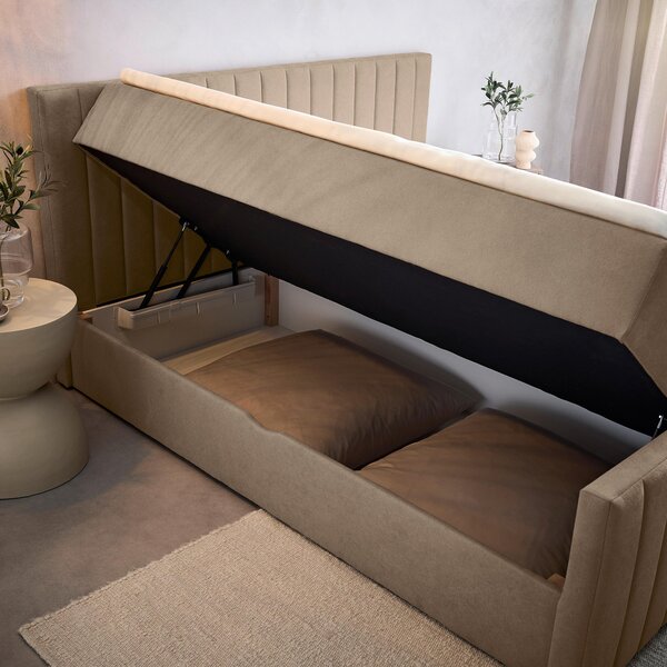 AMERICKÁ POSTEĽ, 140/200 cm, taupe Boxxx - Online Only spálne, Online Only