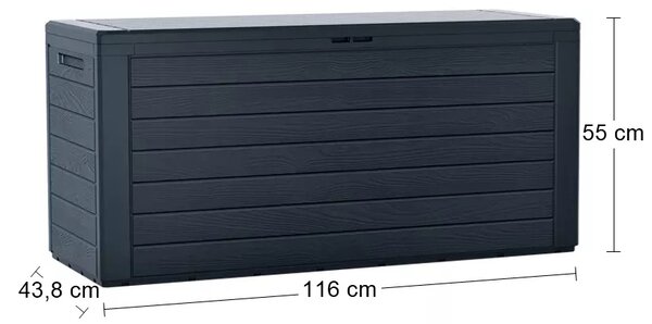 Záhradná truhlica MBWL280 280 l - antracit