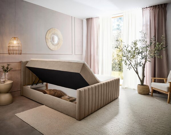 AMERICKÁ POSTEĽ, 140/200 cm, taupe Boxxx - Online Only spálne, Online Only