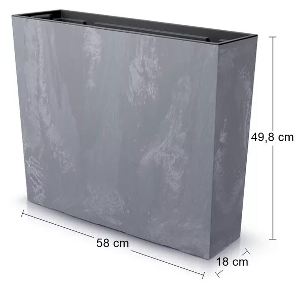 Plastový kvetináč DUC600TE 60 cm - tmavosivá
