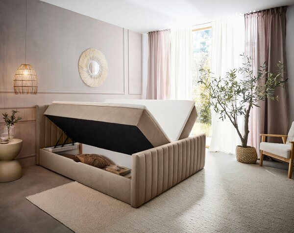 AMERICKÁ POSTEĽ, 140/200 cm, taupe Boxxx - Online Only spálne, Online Only